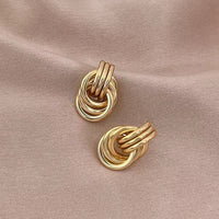 Best-selling Golden Circular Geometric Twisted Multi-layer Braided Design