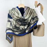 Cotton And Linen Scarf Thin And Silky Shawl Travel Sun-proof Beach Towel For Women