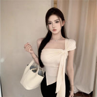 Spicy Girl Style Cropped Irregular Off-the-Shoulder Camisole For Women