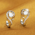 Korean Fashion Classic Silver Elegant Womens Musical Note Earrings Jewelry