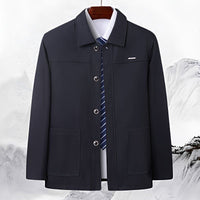 Mens Stylish Casual Loose-fitting Lapel Jacket