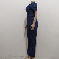 Trendy Slim Fit Denim Jumpsuit
