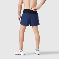 Men's Double-layer Fitness Woven High Waist Track Shorts