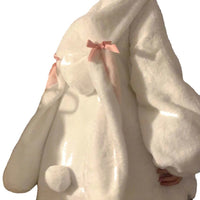 Milk Cute Rabbit Ears Cashmere Hoodie Coat