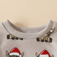 Baby Old Head Christmas Printed Romper