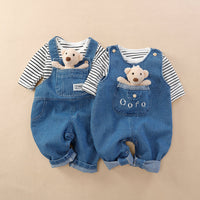 Fashionable Outer Wear Jeans Baby Sleeveless Leotard Outwear