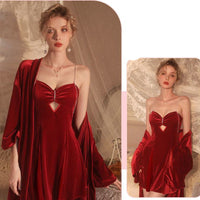 Halter Nightdress Nightgown Two-piece Home Clothes