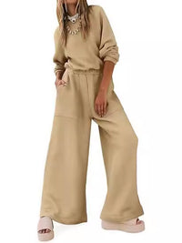European And American Fashion Sports And Leisure Long Sleeve Solid Color Backless Sweater Jumpsuit Suit Women