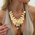 Exaggerated Geometric Metal Disc Layered Hip-hop Punk-style Triangular Tassel Necklace