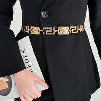 New Men's And Women's Advanced Sense Of Metal Tiger Waist Chain Gold Silver Waist Body Chain Decoration Dress Suit Evening Dress Chain Accessories