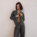 Bow Ribbon Sweet Gentle Small Golden Button Sweater