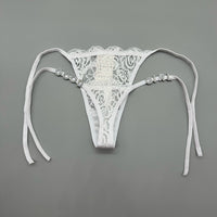 Traceless Briefs Lace Women's T-back Letters Diamond Decorations