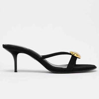 Summer New High Heel Metal Buckle Open Toe Fashion Sandals