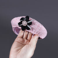 Flower Beret Hat Bow Lace Bib