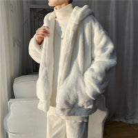 Fashion Simple Pure Color Lamb Cashmere Cotton Coat