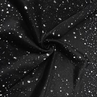 Elegant Sparkling Ruffled Hem Foil-Stamped Dress
