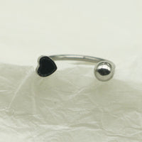 Heart 316L Titanium Steel Horseshoe Ring Piercing Jewelry Sweet Cool Niche Drop Oil
