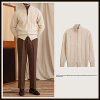 Short, Stylish Wool-blend Sweater For Men