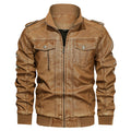 European And American Style Men's Pu Leather Coat