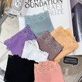 Rib Cotton Underwear Lace Sexy Pure Mid-waist French Style Women's Briefs