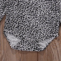 One-piece Romper For Girls With Leopard Print In Europe And America