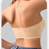 Seamless Front Button Underwear Non-slip No Heel Slippage Strapless Tube Top Women's Gathering Bra