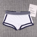 Flat Four-corner Women's Unisex Underwear Solid Color Cotton