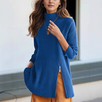 Women's Half Turtleneck Loose Outer Wear Knitwear Top