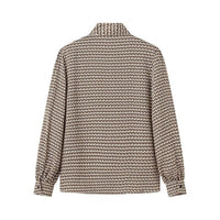 Fashion Geometry Pattern Pattern Lace Printing Long Sleeve Shirt
