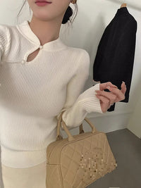 High-grade Red Slimming Bottoming Shirt Top