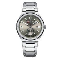 Mens Calendar Waterproof Multi-Function Two-Hand Semi-Quartz Watch