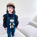 Pocket Bear Corduroy Soft Overalls Korean Version For Boys And Girls