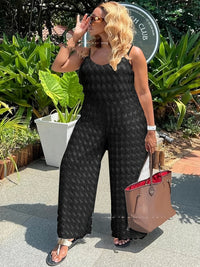 Plus-size Fashionable And Elegant Loose-fit Strap Jumpsuit
