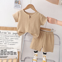 Children's Round Neck Short Sleeve Suit For Girls