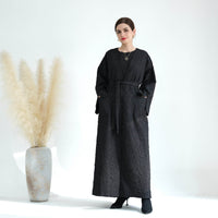 Women's Dubai Stitching Cardigan Vest Dress Robe