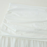 Summer Pleated Decorative Stitching Mid-waist Skirt