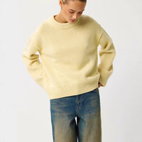 Ladies New Autumn And Winter Loose Round Neck Sweater