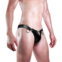 Men's Sexy Imitation Leather String Briefs