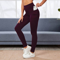 Women's High Waist Pure Color Leggings
