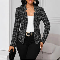 Women's Fashion Graceful Personality Plaid Coat