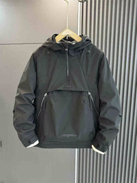Submachine Jacket With Half Zipper Pullover Hood