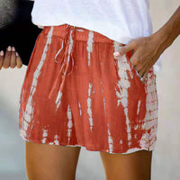 Summer European And American Tie-dye Striped Wide-leg Shorts