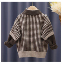 Fashion Simple Solid Color Children's Thickened Sweater