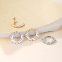 G23 Titanium Alloy Zircon Nose Stud