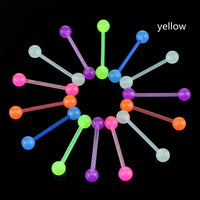 Acrylic Luminous Straight Barbell Tongue Nails Ear Bone Nails