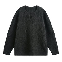 Retro Loose-fit Heavyweight Textured Knit Sweater Cardigan
