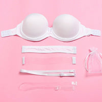 Gathering Bra Women's Silicone Strapless