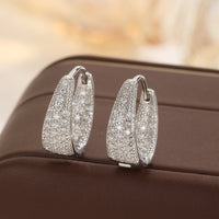 U-shaped Zircon Ear Clips Light Luxury Geometric Minimalist Copper Earrings