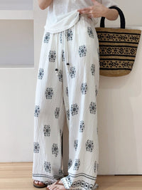 Bohemian-style Linen Wide-leg Pants For Women Perfect For Summer
