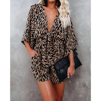 New Sexy V-Neck Wide Loose Jumpsuit For Women At Home And Holiday Style Jumpsuit